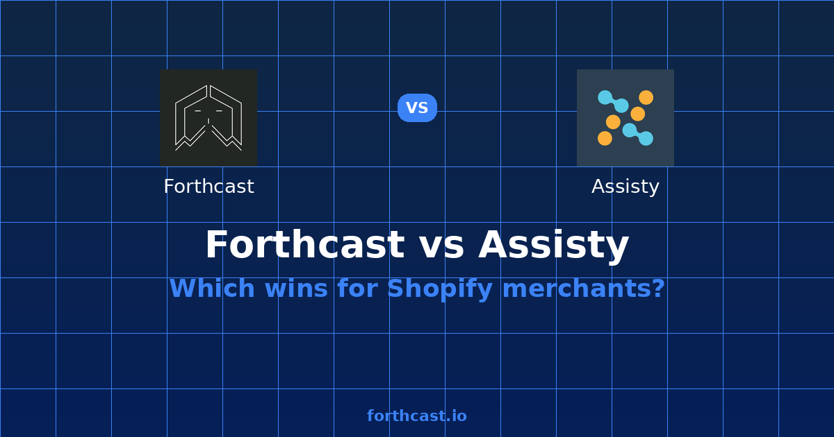 Forthcast vs Assisty: Inventory Reporting Compared (2026) — comparison card showing both products