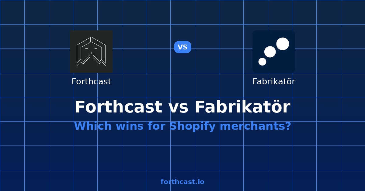 Forthcast vs Fabrikatör: Demand Forecasting Compared (2026) — comparison card showing both products