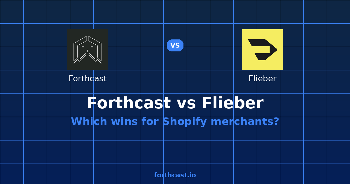 Flieber Pricing 2026 vs Forthcast Demand Forecasting — comparison card showing both products