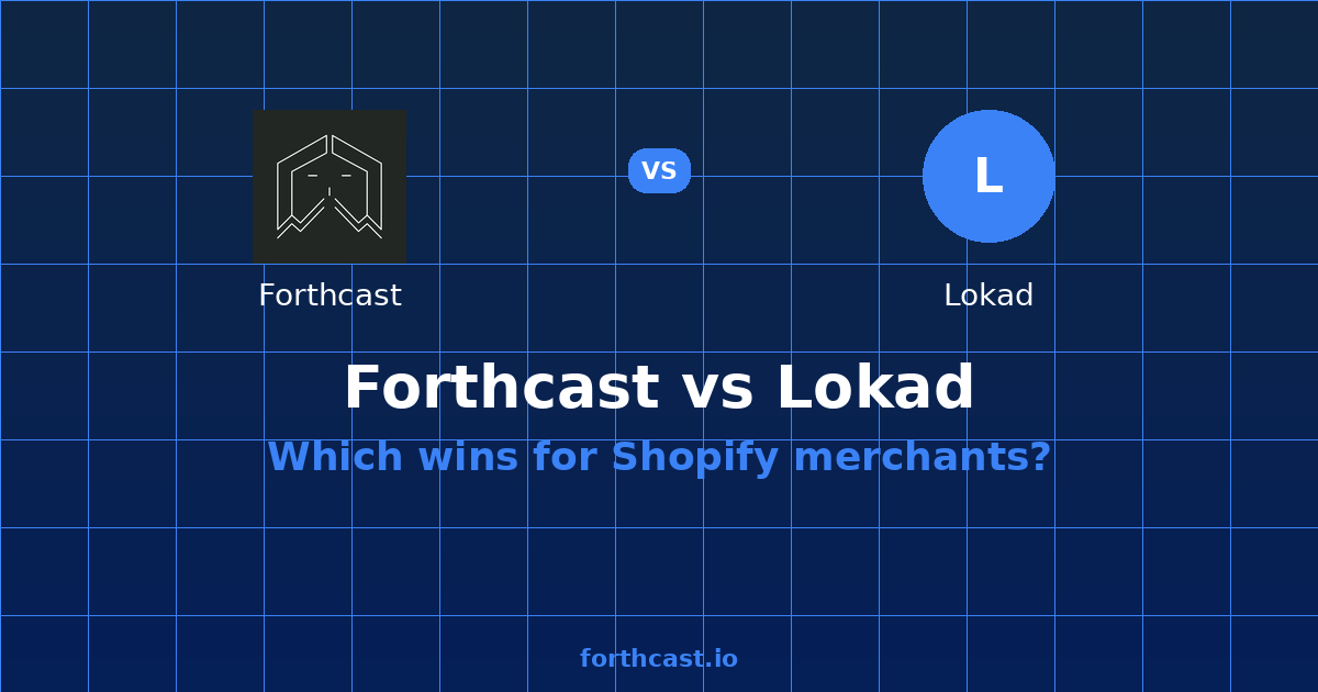 Forthcast vs Lokad: Demand Planning Compared (2026) — comparison card showing both products