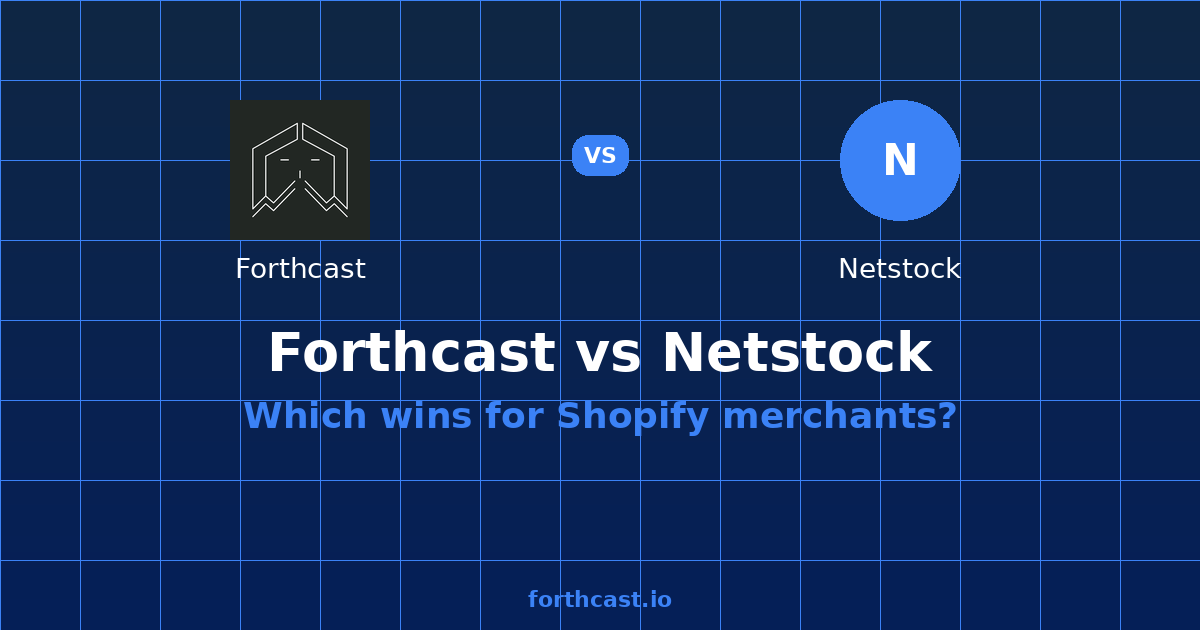 Forthcast vs Netstock: Demand Planning Compared (2026) — comparison card showing both products