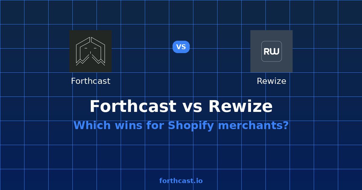 Forthcast vs Rewize: Demand Forecasting Compared (2026) — comparison card showing both products