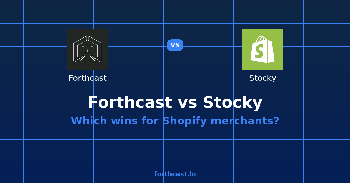 Stocky Alternative vs Forthcast — comparison card showing both products